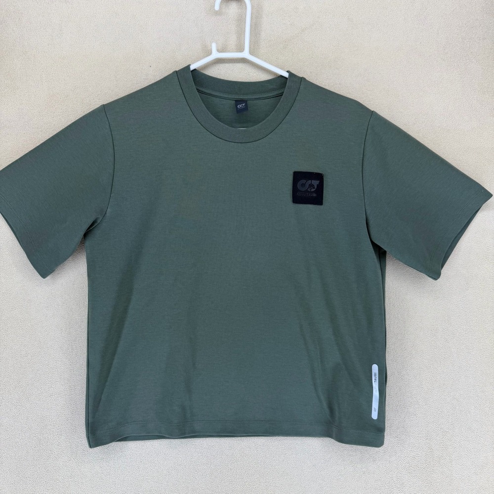 AlphaTauri Mens Green Crew‎ Neck Short Sleeve T Shirt Logo Casual Size L